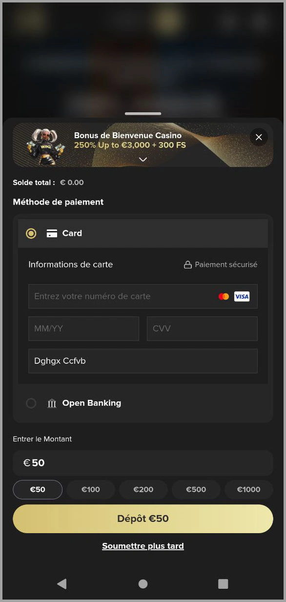 Méthodes de dépôt rapides et sécurisées chez MrWinz casino