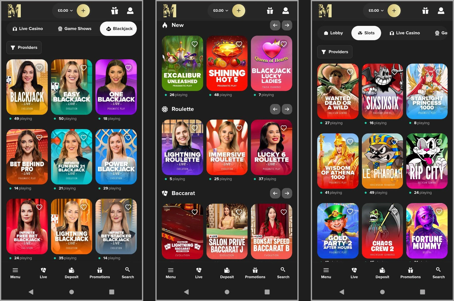 Complete collection of all slot machines at MrWinz casino