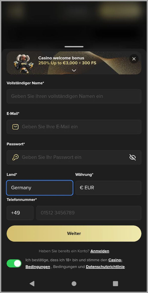 Auszahlungsquote bei MrWinz casino 